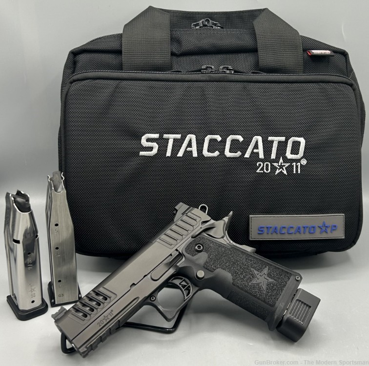 2011 Staccato P 9mm 4 15 DLC Bull Barrel Optic Ready CS Frame DLC