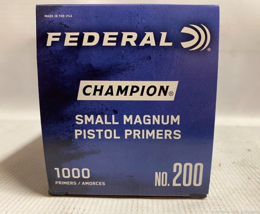Federal Champion No. 200 Small Pistol Magnum Primers Brick of 1000 -  Reloading Primers at  : 1013955532