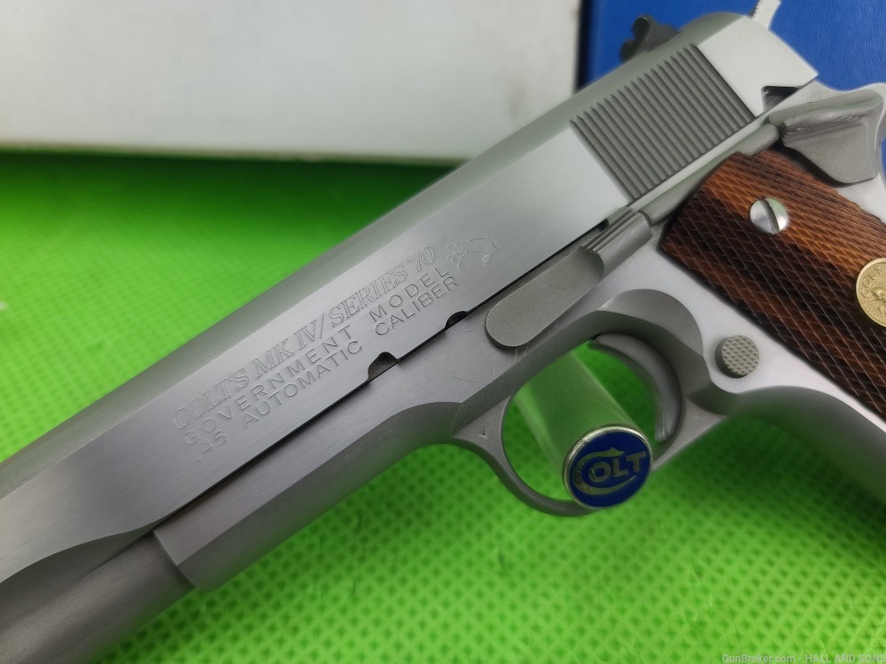 Colt Mkiv Series 70 Government 45 Acp Stainless O1070a1cs Custom Shop Semi Auto Pistols At 4286