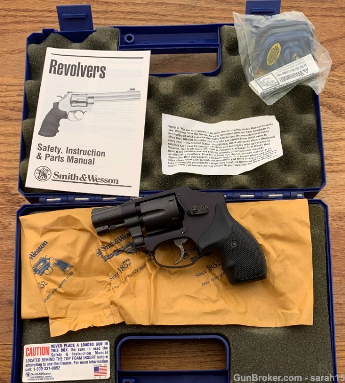 S&W 2" BLACK MOD 332 AIRWEIGHT .32 MAGNUM ORIG BOX & PAPERS FACTORY LETTER-img-23