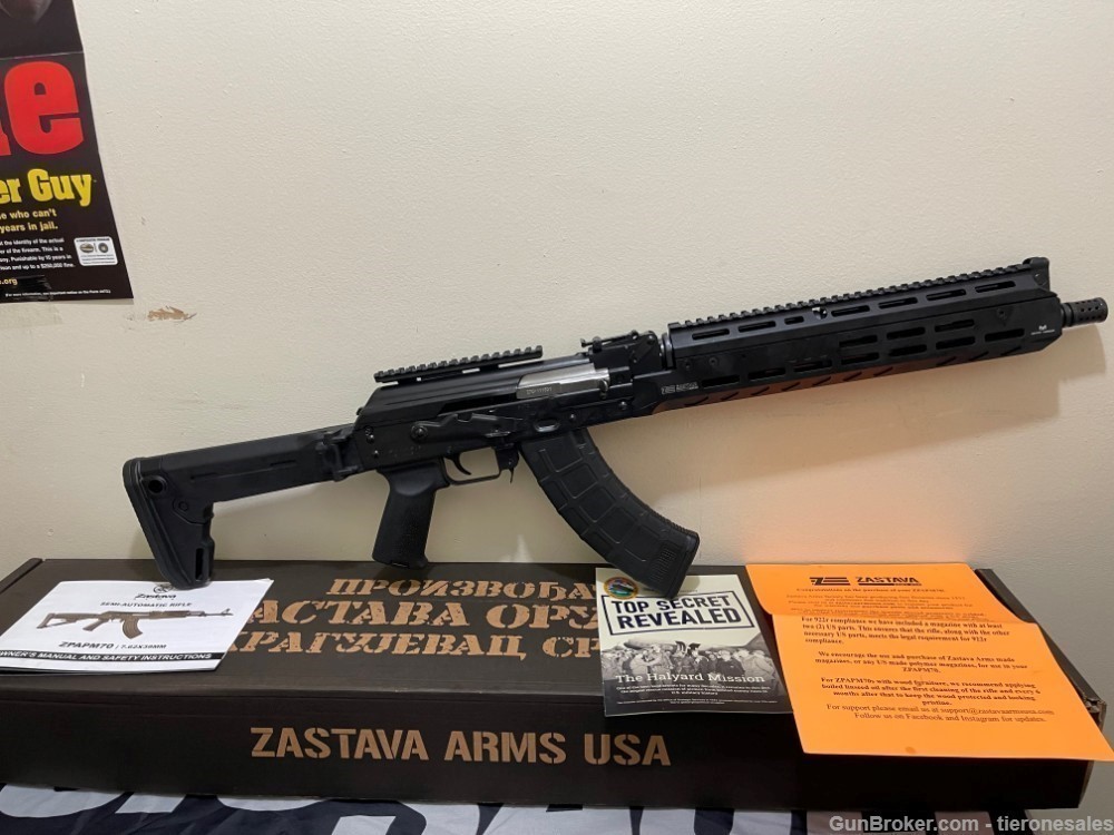 zastava zpap m70 MLOK modern extended rail AK-47 7.62x39 ZR7762XR ...