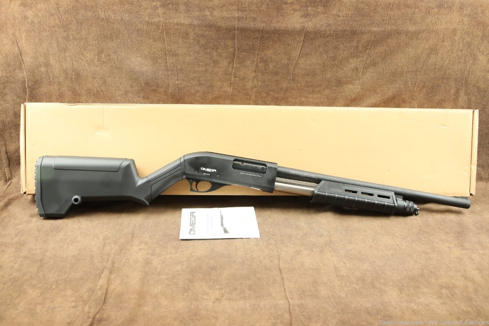 Omega Arms P12 12 GA 3 Pump Action Shotgun w Factory Box Pump