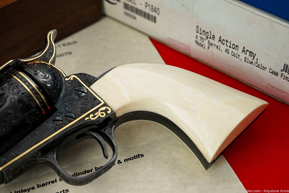 Ultra Rare Colt SAA John Adams Sr. Master Engraved John Wayne The Shootist-img-14