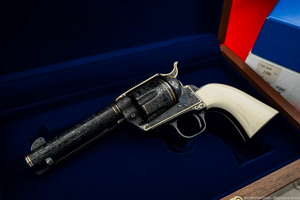 Ultra Rare Colt SAA John Adams Sr. Master Engraved John Wayne The Shootist-img-2