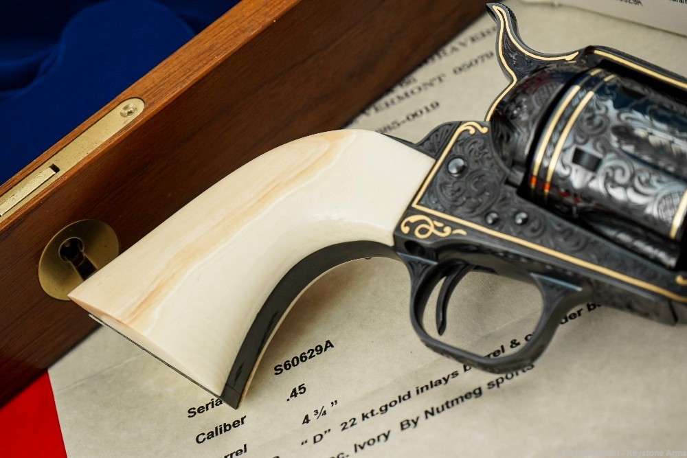 Ultra Rare Colt SAA John Adams Sr. Master Engraved John Wayne The Shootist-img-18
