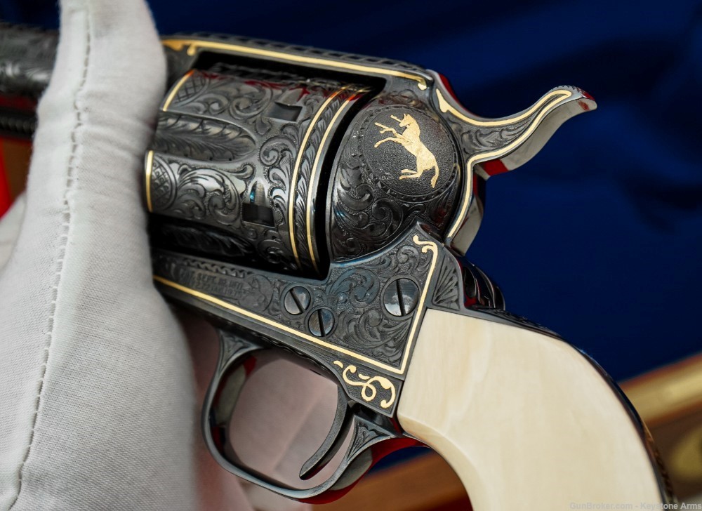Ultra Rare Colt SAA John Adams Sr. Master Engraved John Wayne The Shootist-img-25
