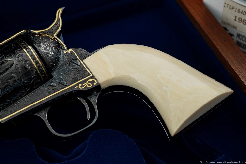 Ultra Rare Colt SAA John Adams Sr. Master Engraved John Wayne The Shootist-img-6