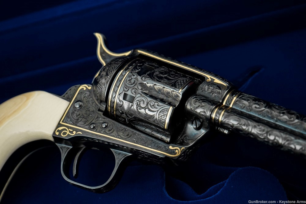 Ultra Rare Colt SAA John Adams Sr. Master Engraved John Wayne The Shootist-img-9