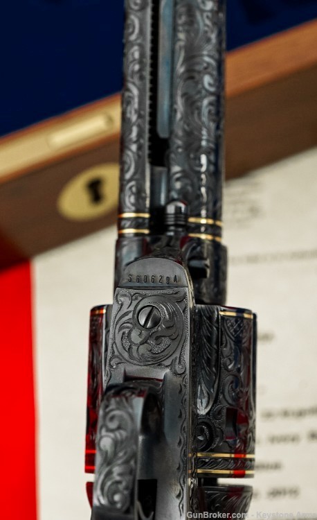 Ultra Rare Colt SAA John Adams Sr. Master Engraved John Wayne The Shootist-img-23