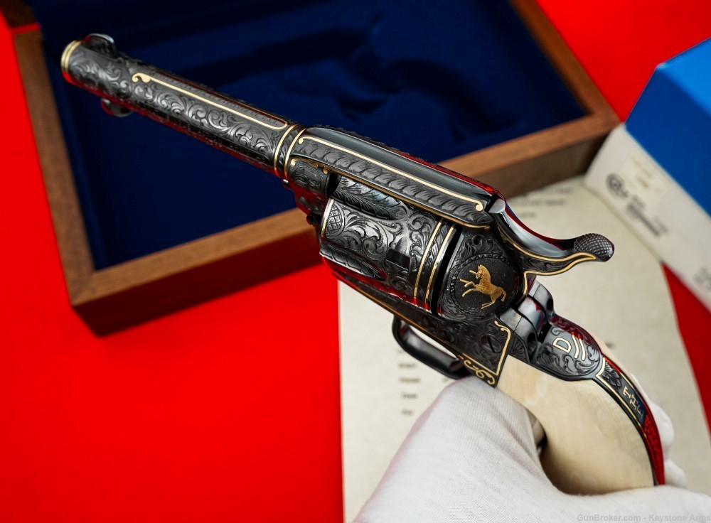Ultra Rare Colt SAA John Adams Sr. Master Engraved John Wayne The Shootist-img-22
