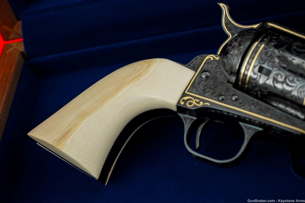 Ultra Rare Colt SAA John Adams Sr. Master Engraved John Wayne The Shootist-img-10