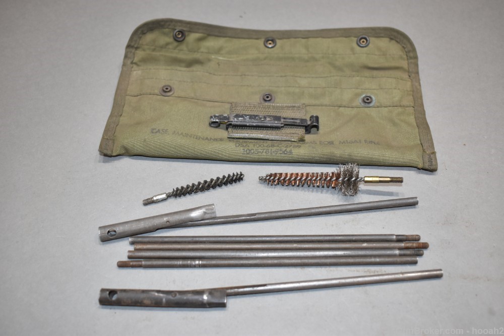 11 USGI M16 AR15 Cleaning Kit Pouches 6 Empty 5 w Rods Brushes Etc-img-18