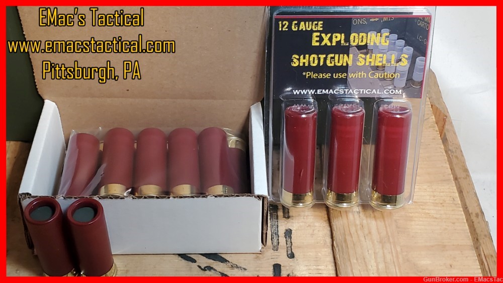 12 Gauge Exploding Shotgun Shell 10x Pack  Specialty Ammo - Shotgun Shells  at  : 1024167276