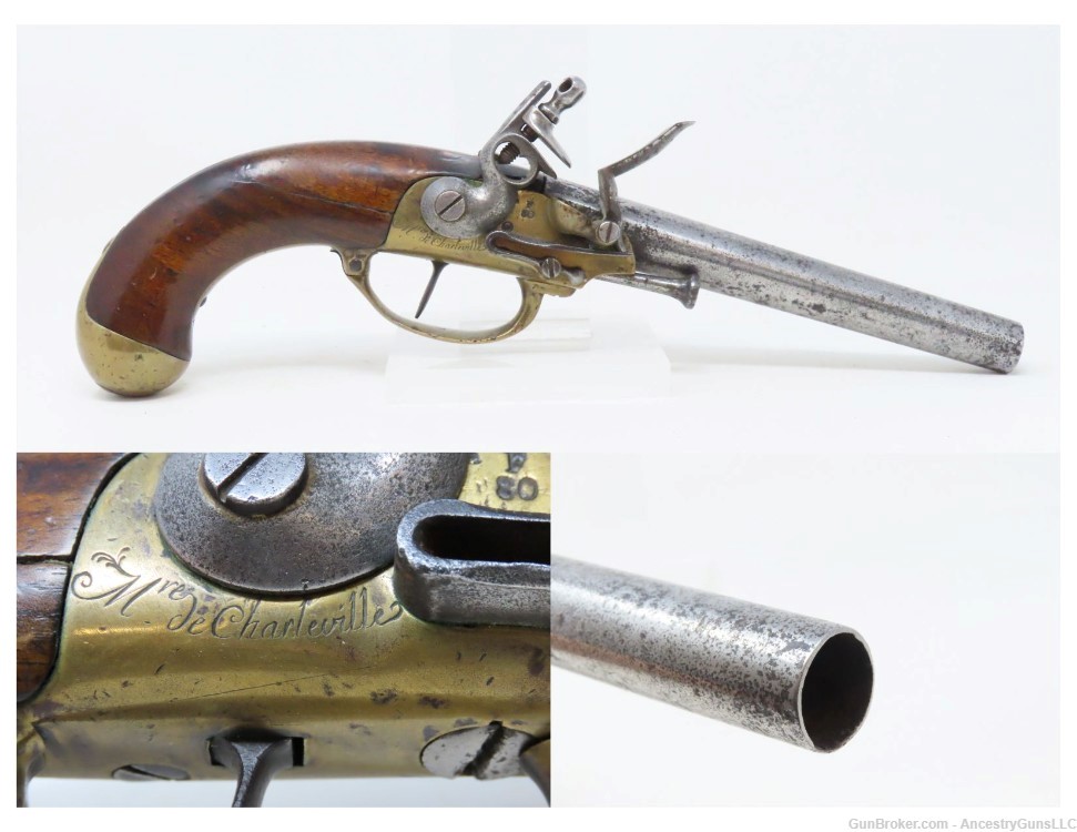 French CHARLEVILLE M1777 Cavalry FLINTLOCK Pistol    REVOLUTIONARY WAR Era-img-0