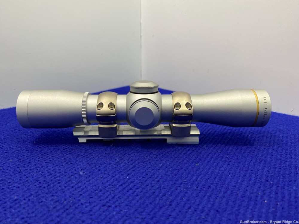 Leupold FXII Handgun 4X28 Duplex Silver *SCOPE BASE AND RINGS
