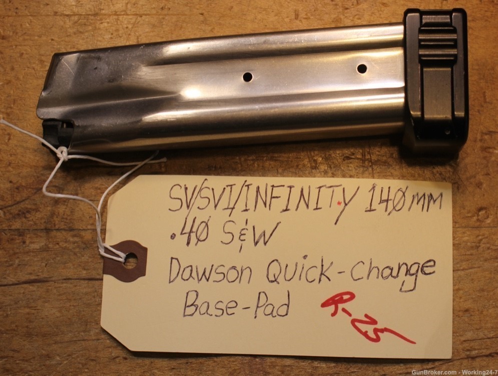 SV/SVI/Infinity 140mm 40SW Magazine w Dawson Quick Change Base Pad-img-0