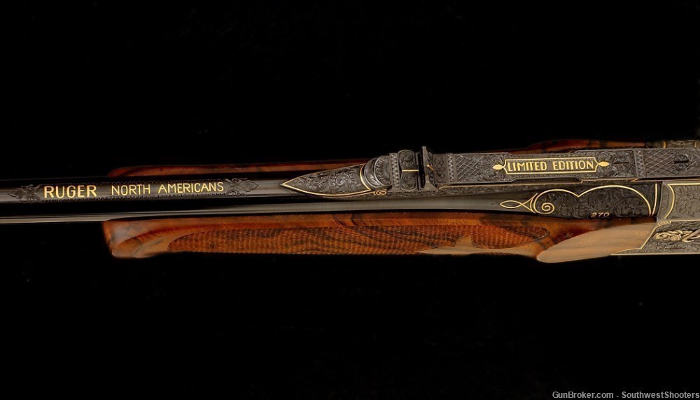 Ruger No. 1  Rifle, Marktl Engraved, "Mountain Lion" Big Game Series-img-5