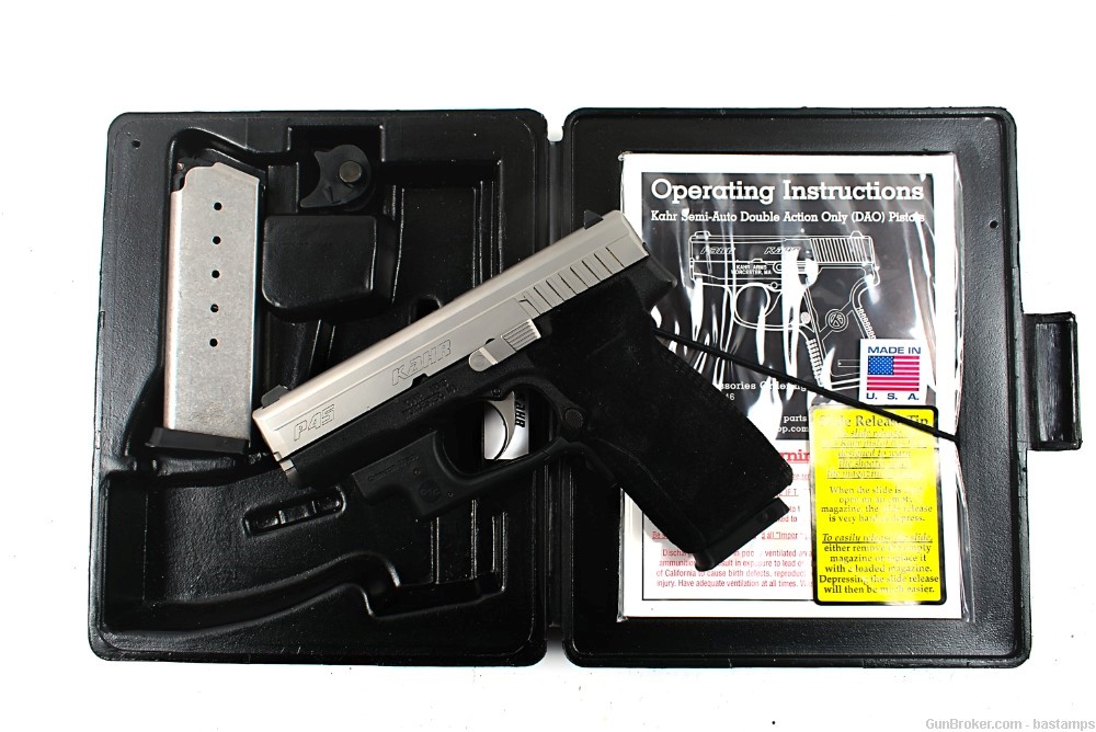 Kahr Arms P45 Pistol, 45 ACP – SN: SB1482, Magazine & Grip Laser-img-0