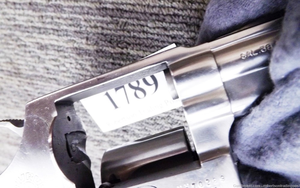 Taurus .38 +P model 85 Stainless 2” Snub Revolver Boot Grips 1988 Pre Lock -img-6