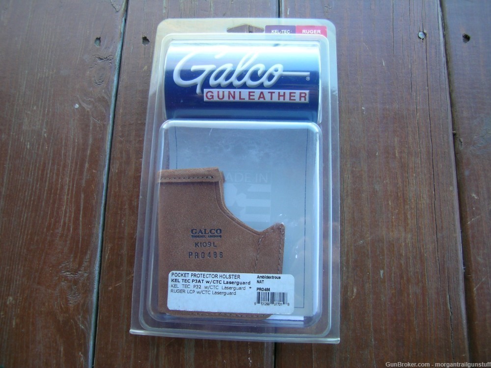 Galco PRO486 Leather Pocket Holster Ruger LCP  KEL TEC P32 P3AT-img-0