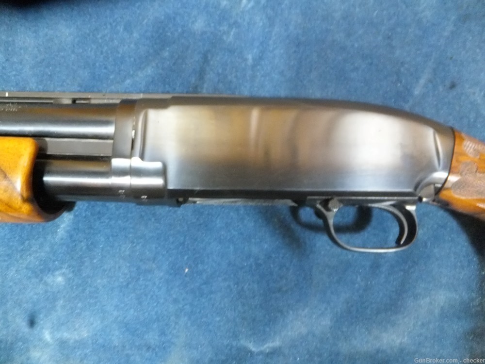 Winchester Model 12  30" Full - Custom "B" Carved E. Walnut stock-img-11
