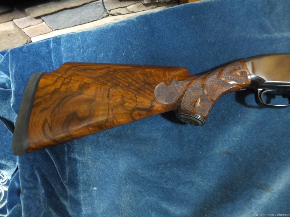Winchester Model 12  30" Full - Custom "B" Carved E. Walnut stock-img-7