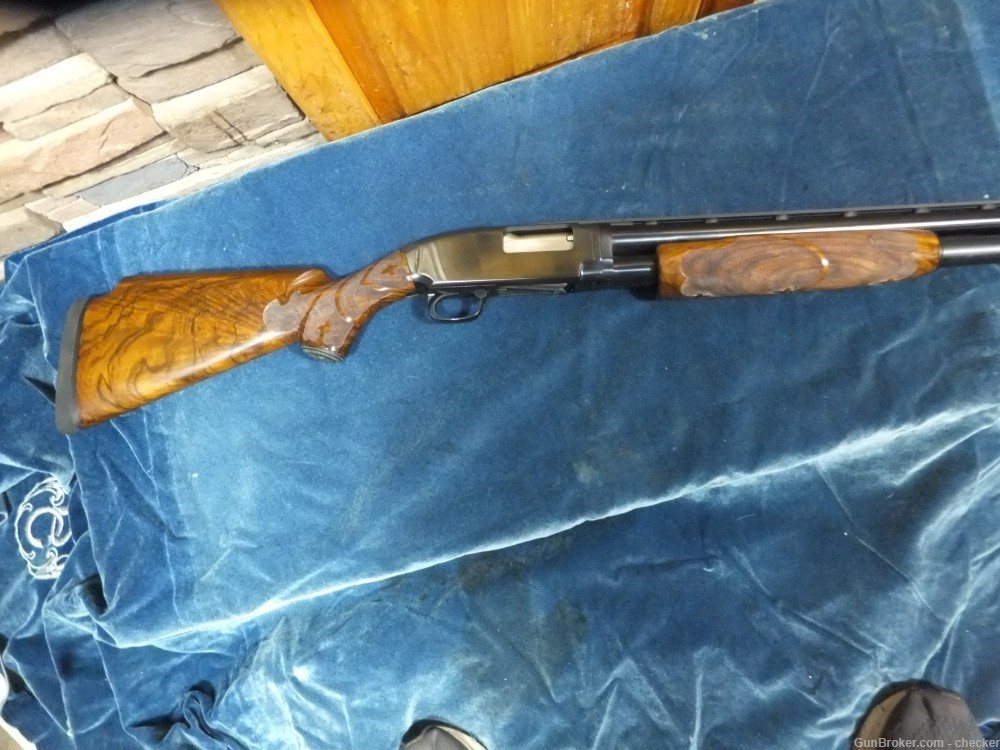 Winchester Model 12  30" Full - Custom "B" Carved E. Walnut stock-img-1