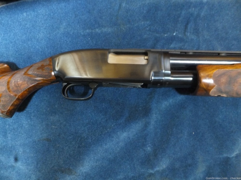 Winchester Model 12  30" Full - Custom "B" Carved E. Walnut stock-img-8