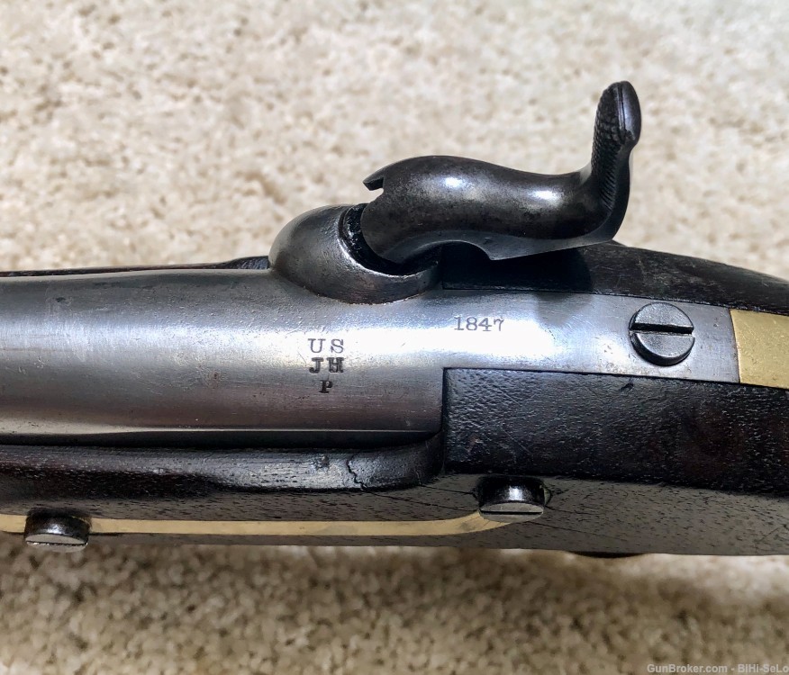 W4 US 1842 .54 Cavalry Pistol, H.ASTON 1847/1847, Match, VG-EXC.......$1250-img-15
