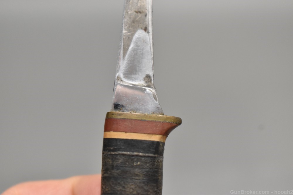 3 Vintage KA-BAR Kinfolks Hunting & Fishing Knives 1226 Leather Sheaths-img-17