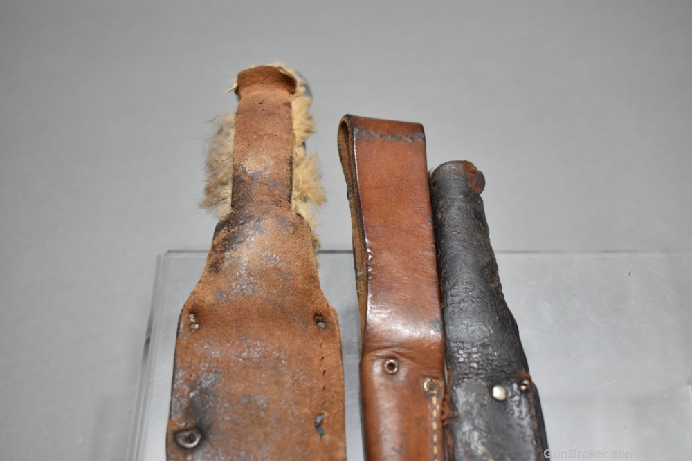 3 Vintage KA-BAR Kinfolks Hunting & Fishing Knives 1226 Leather Sheaths-img-5