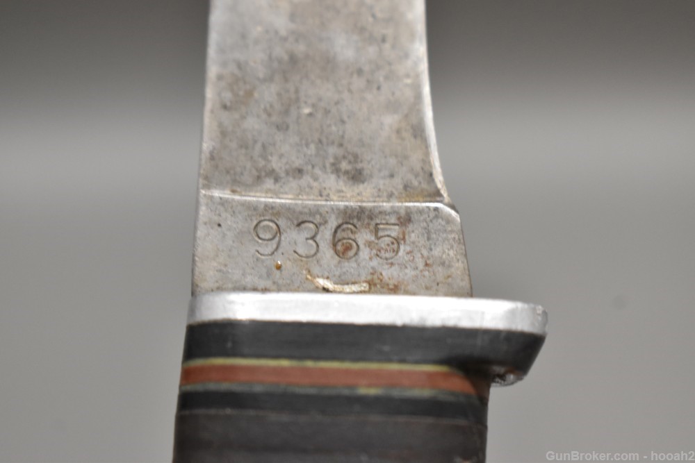 3 Vintage KA-BAR Kinfolks Hunting & Fishing Knives 1226 Leather Sheaths-img-12