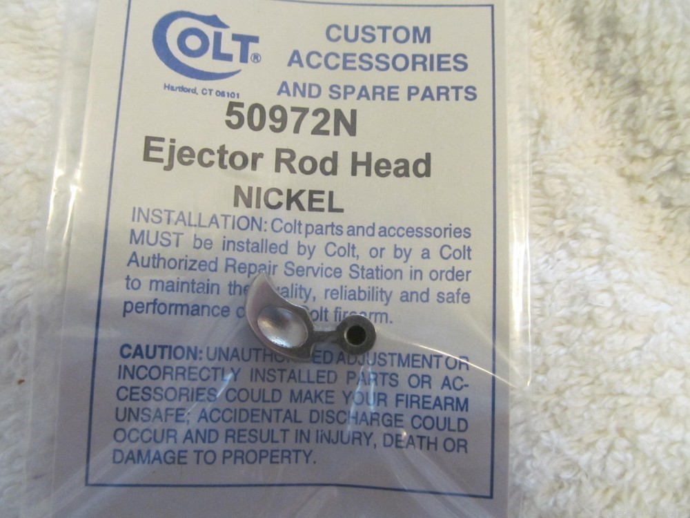 Colt SAA Ejector Rod Head Nickel-img-0