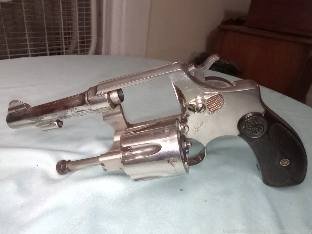 Smith&Wesson Nickel 32 HE 32 S&W Revolver Hand Ejector 1st Yr colt H&R 1903-img-11