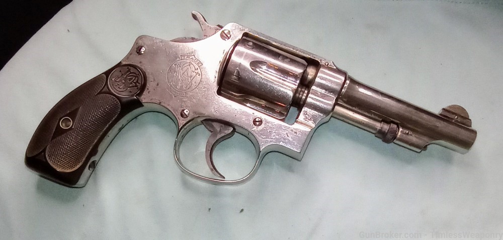 Smith&Wesson Nickel 32 HE 32 S&W Revolver Hand Ejector 1st Yr colt H&R 1903-img-17