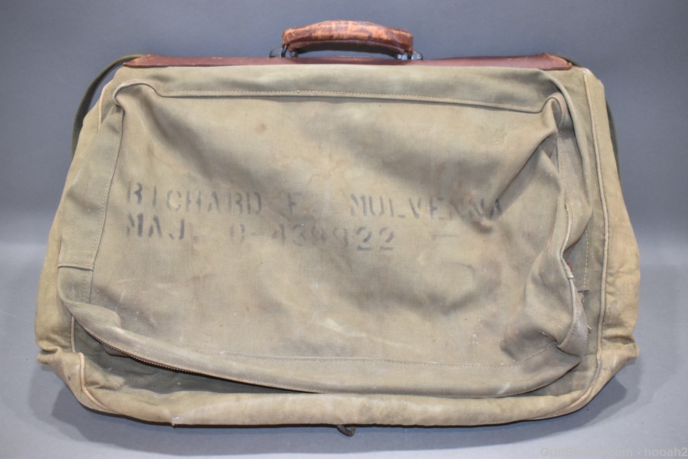 WW2 Korean Era? Service-Pak Canvas Garment Bag Soldier Marked-img-0