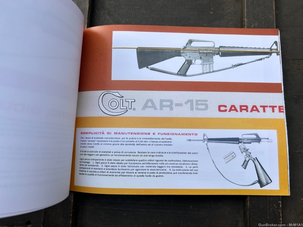 RETRO Colt CAR-15 Product Brochure in Italian Reprint-img-2