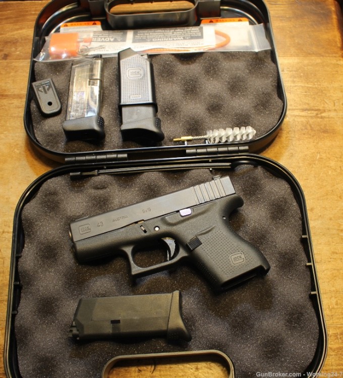 Glock 43 9mm w Custom Features of NP3 Barrel and Internals, Night Sights-img-0