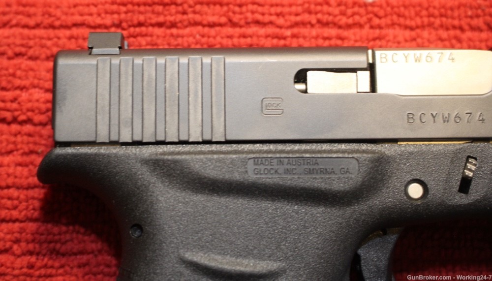 Glock 43 9mm w Custom Features of NP3 Barrel and Internals, Night Sights-img-4