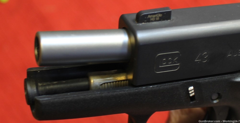 Glock 43 9mm w Custom Features of NP3 Barrel and Internals, Night Sights-img-23
