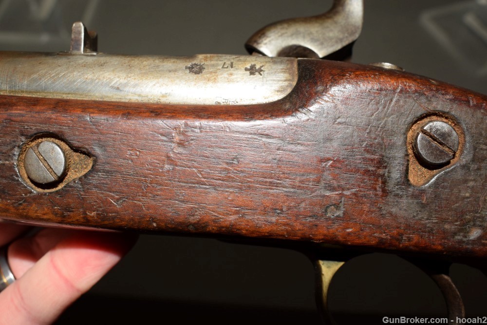 Antique Enfield Model 1856 India Pattern Percussion Carbine 64 Cal 1859 -img-34