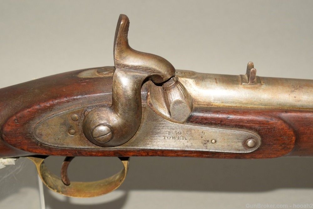 Antique Enfield Model 1856 India Pattern Percussion Carbine 64 Cal 1859 -img-4