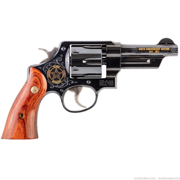 Smith & Wesson Texas Rangers 200th Anniv-4" Bbl (.357 Mag) Wood Case-Black-img-1