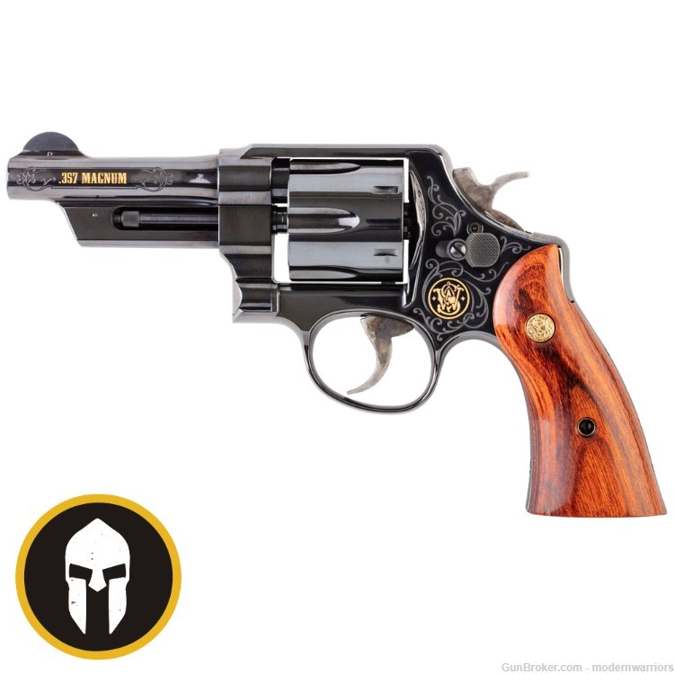 Smith & Wesson Texas Rangers 200th Anniv-4" Bbl (.357 Mag) Wood Case-Black-img-0