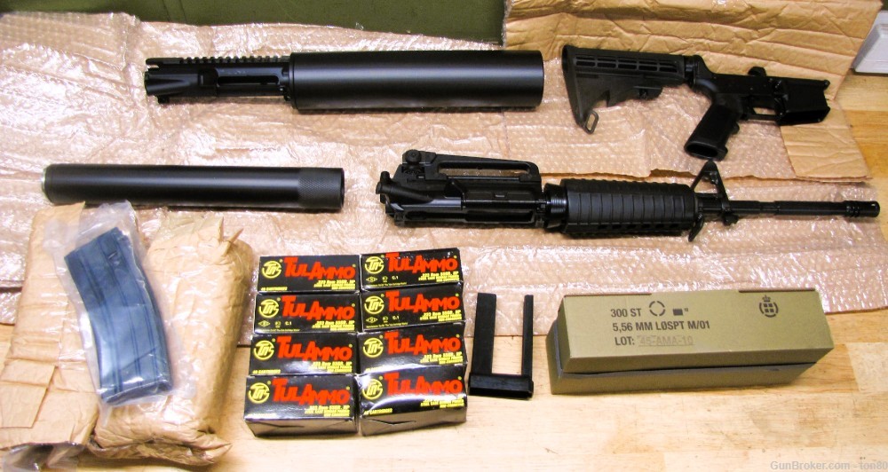 PSA AR15 KIT W/SODA CAN LAUNCHER, 8 MAGS, 300 BLANKS, 300 LIVE ROUNDS-img-0
