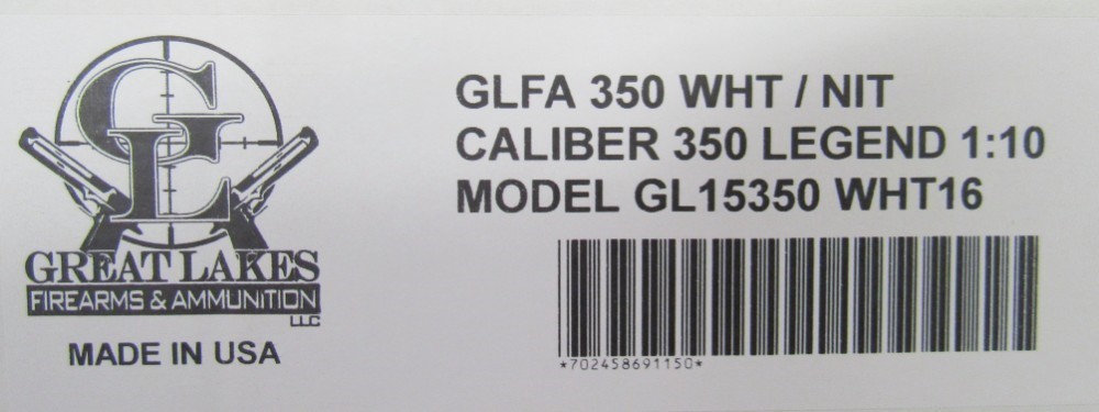 Great Lakes GL-15 350 Legend 16" White Cerakote GL15350WHT16 New-img-10