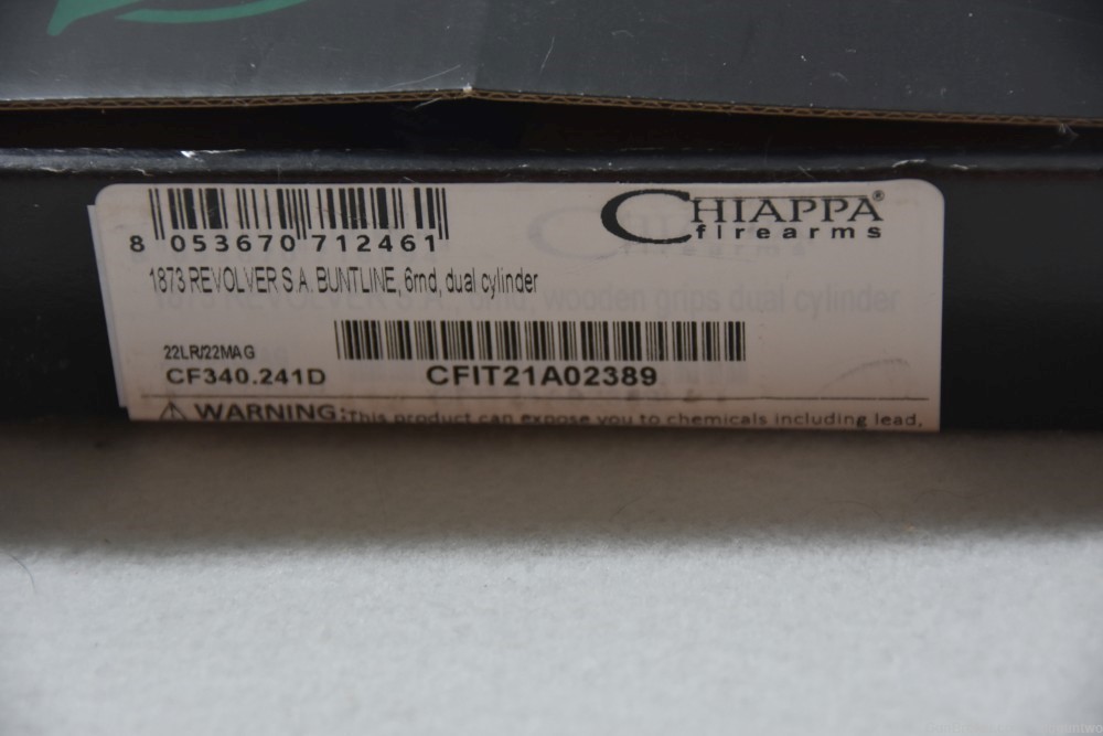 Chiappa SAA 1873 22-6 Buntline 12" Revolver 6 RD 22LR 22 WMR CF340-241D New-img-4