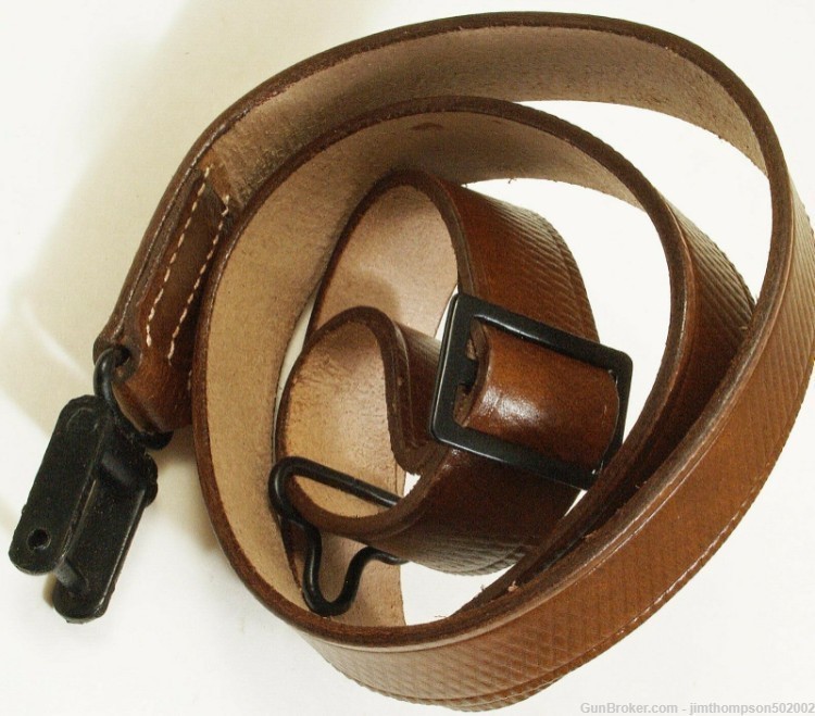 Sling, leather, repro German/Mauser style QD version for G.88, G98 etc.-img-0