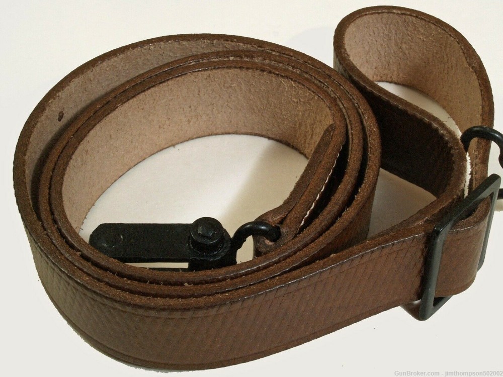 Sling, leather, repro German/Mauser style QD version for G.88, G98 etc.-img-2