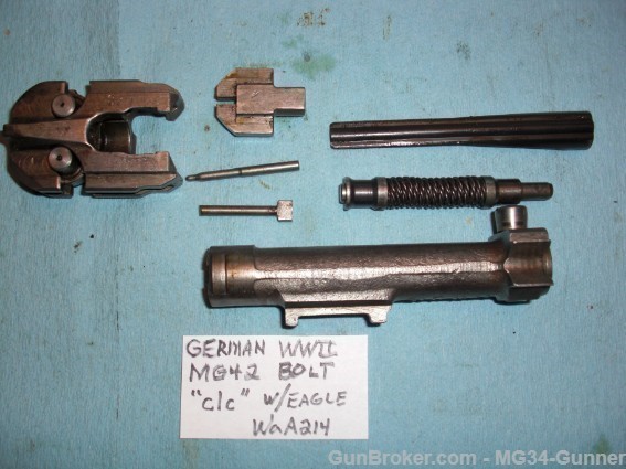 German WWII MG42 Bolt "clc" w/ Eagle WaA "214" "3"-img-13